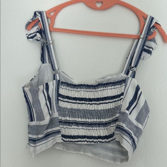 Parker Navy and White Striped Crop Top - Picture 5 of 5